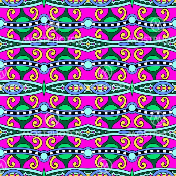 seamless geometry vintage pattern, ethnic style