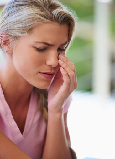 Regret, sad and thinking with woman outdoor in garden of...