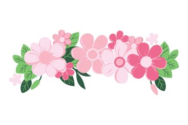 Beautiful Romantic Pink Floral Flower Crown Arrangements...