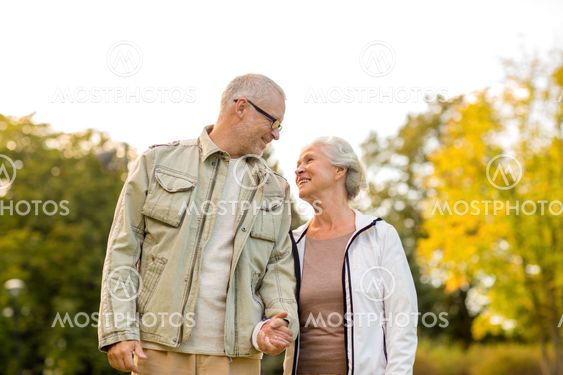 senior couple in park