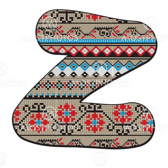 Z letter decorated