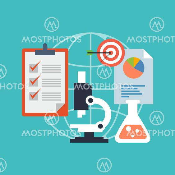 Market research concept. Flat design stylish.