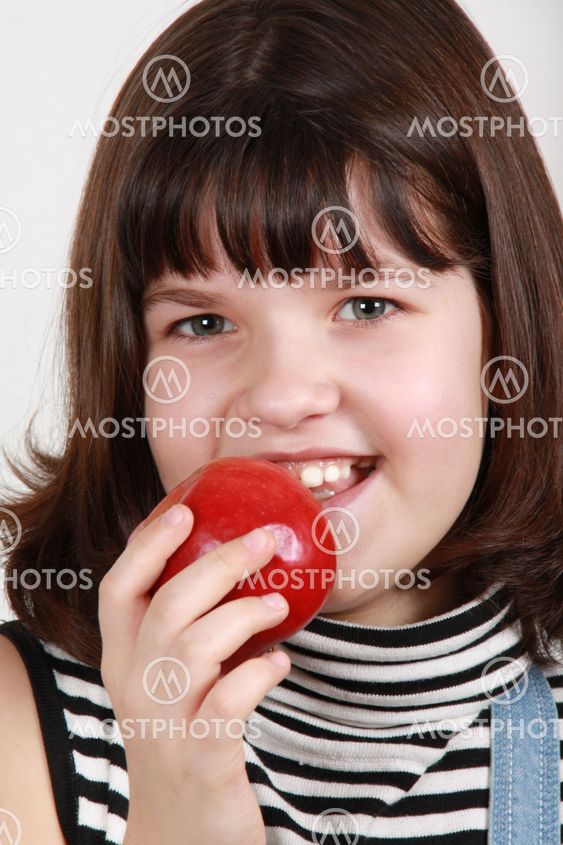 Eating apple