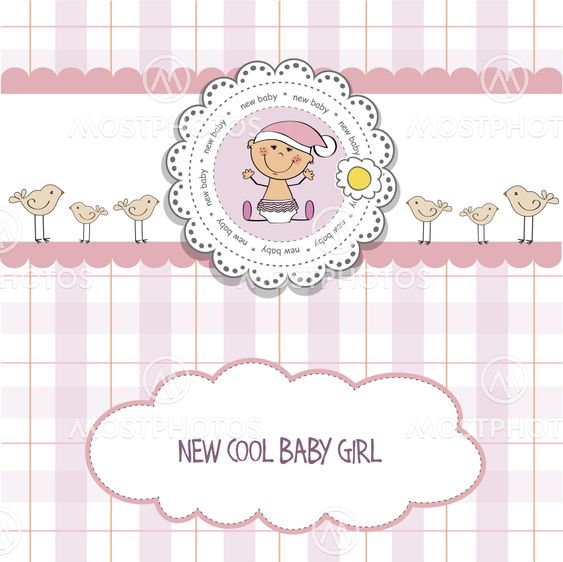 baby girl shower card