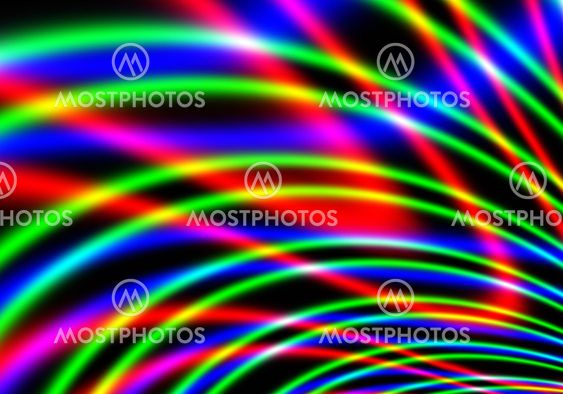 A section of a fractal image with rainbow colors.