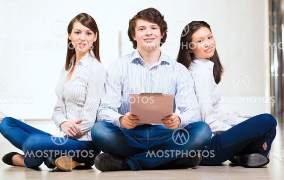 portrait of a group of young people