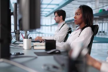 Medical Professionals Analyzing Brain Scan