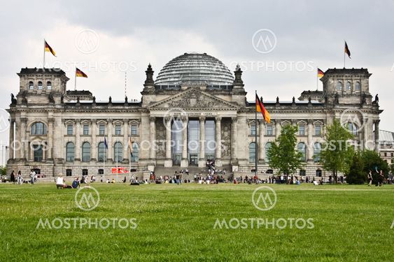 The Reichstag building from 1894 in Berlin, Germany