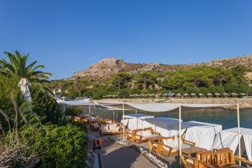 Seaside landscape in the Kalithea area of ​​Rhodes Greece