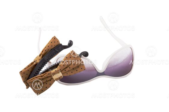 glasses and barrette