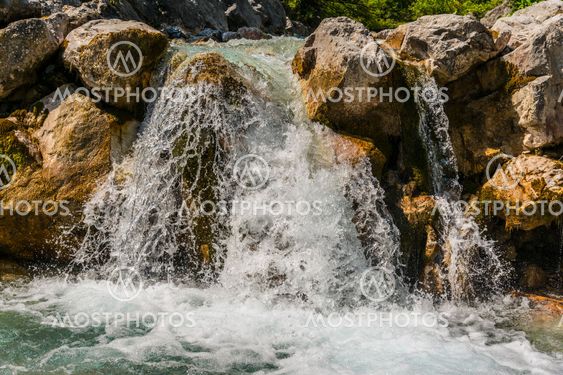 waterfall in alps