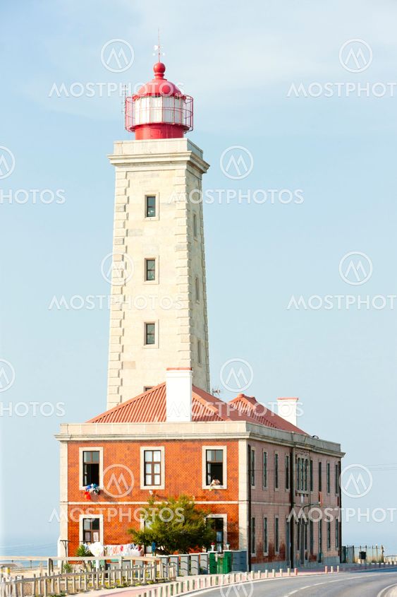 lighthouse at Sao Pedro de Moel, Estremadura, Portugal