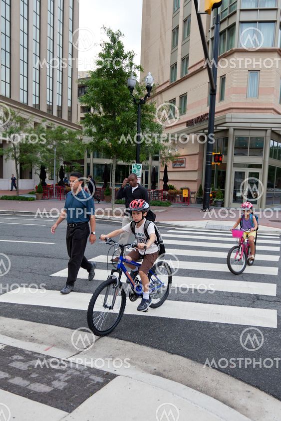 Kids Biking to School