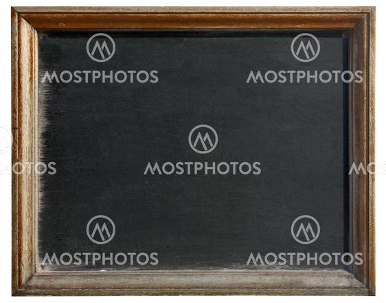 Old blackboard isolated on a white background.
