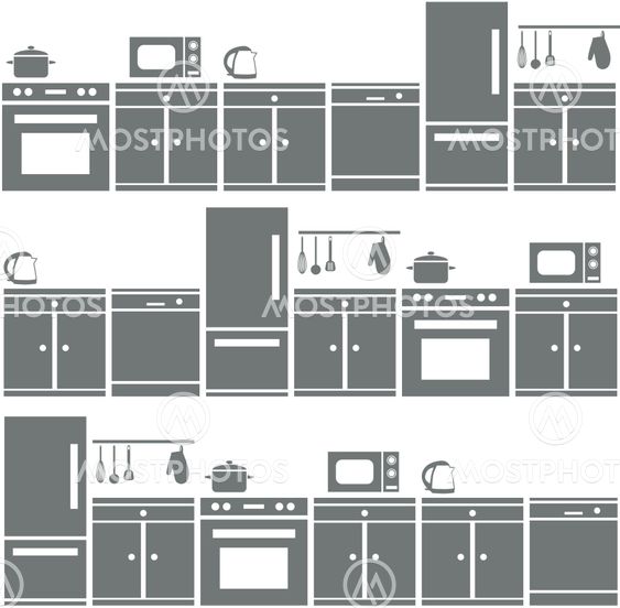 kitchen equipment seamless pattern