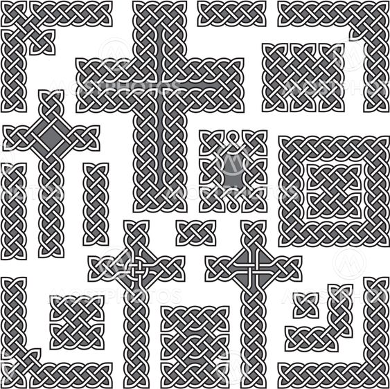 Celtic borders and crosses