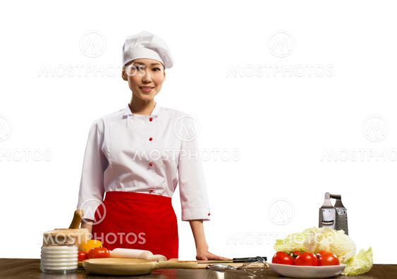 portrait of asian cook
