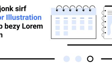 Desk Calendar and Notebook with Bookmark Icon on...
