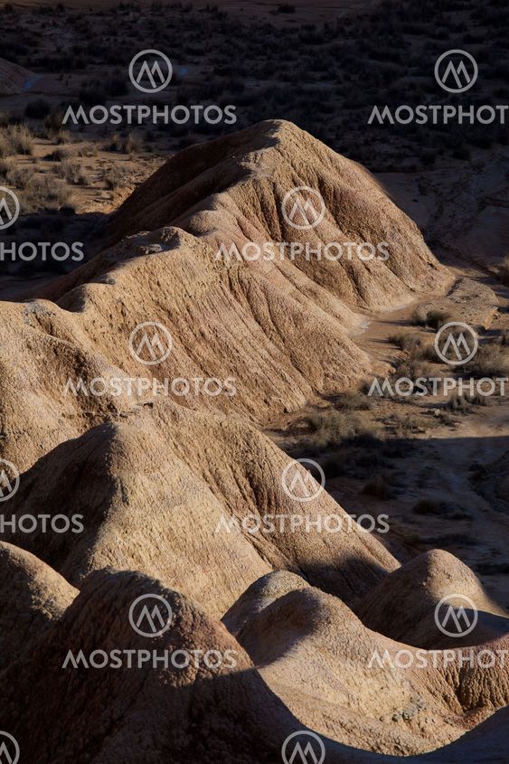 Landscape of Bardenas reales, Navarra, Spain