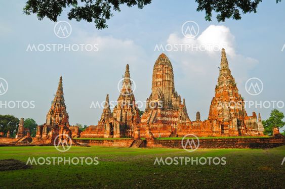 Wat Chaiwattanaram, the historical temple in Ayutthaya, Thailand