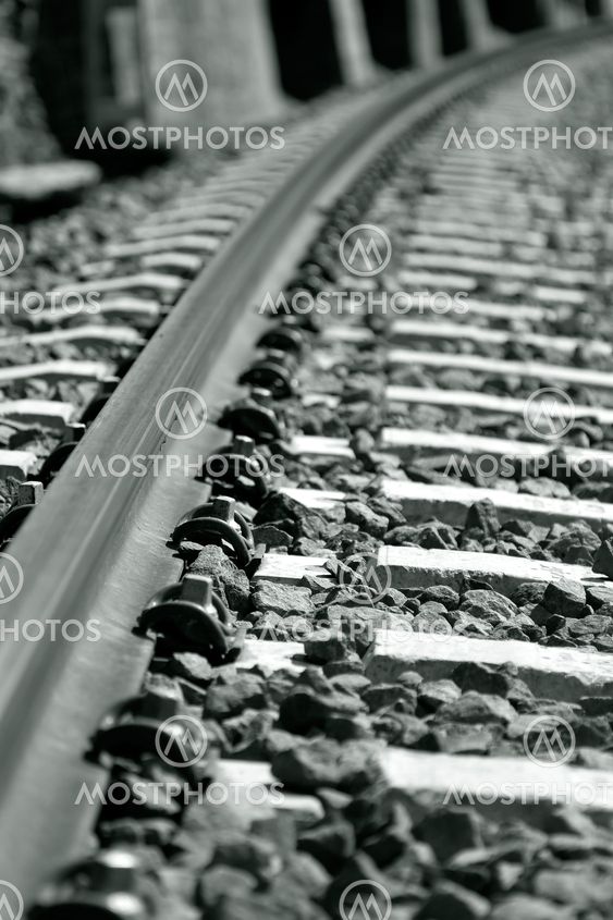 Railways track in Alava, Spain