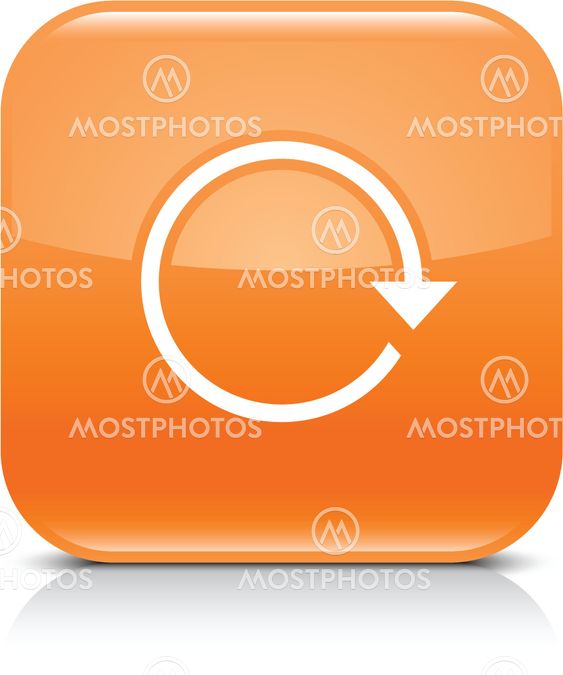 Orange arrow repeat reload refresh rotation icon