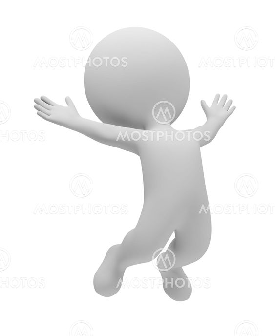 3d small people - happy
