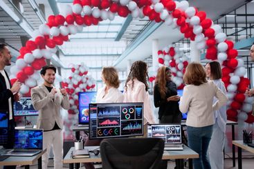   Celebrating a Job Well Done with Dancing