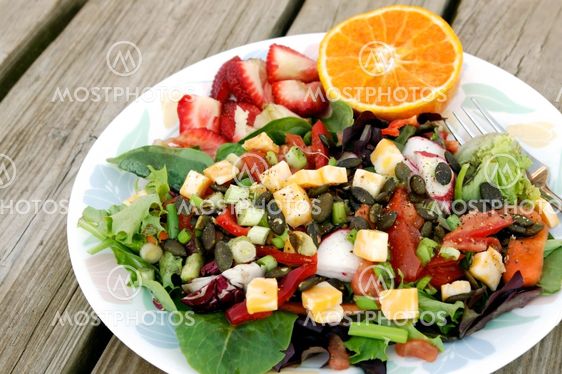 Colorful Salad with Fruit