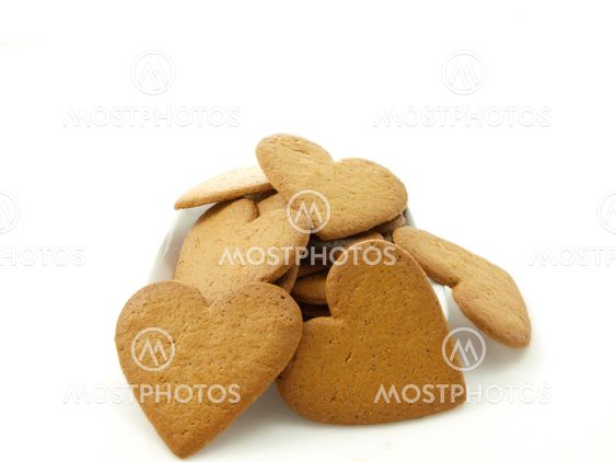 Heart shaped gingerbread