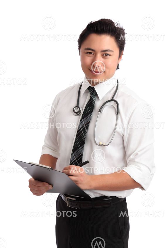 Young doctor with folder