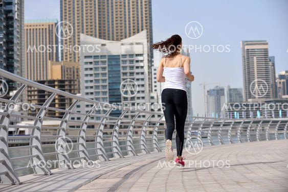 woman jogging at morning