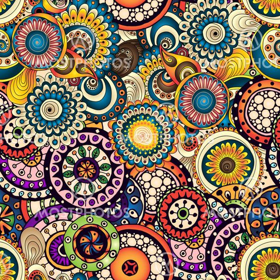 Seamless flower background pattern in vector.