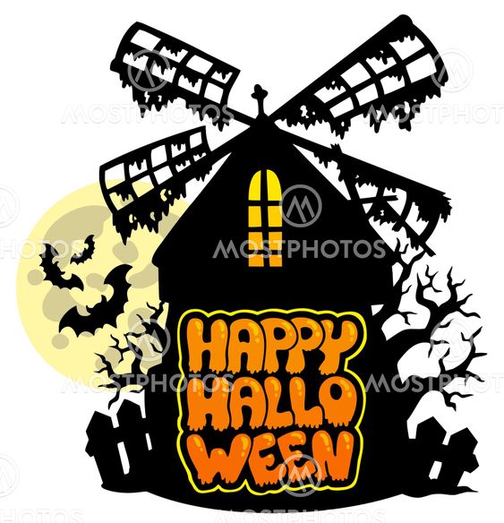 Mill with Happy Halloween sign 1