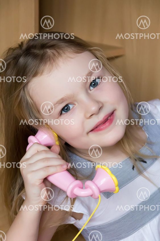 Cute girl five years old