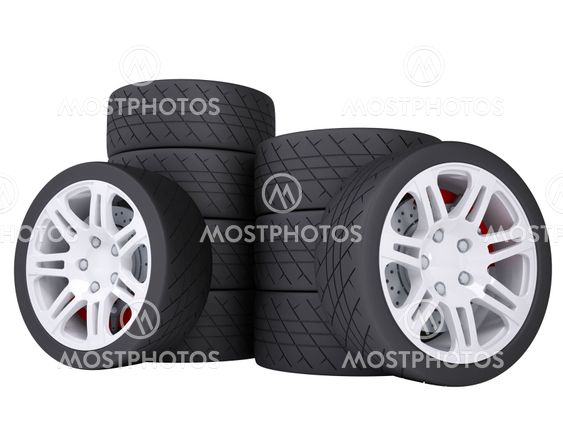 A stack of wheels with discs