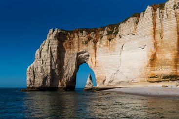 Beautiful seaside landscape of cliffs on the Normandy...
