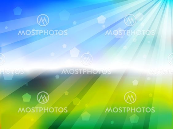Green bokeh with sun rise