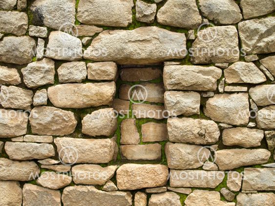 Blank Incan Shelf at Machu Picchu, Peru