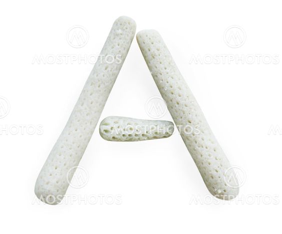 One letter of coral alphabet