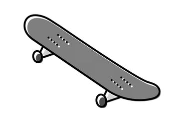 skateboard skate sport color icon vector illustration