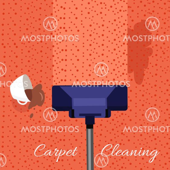 Carpet Cleaning Vector Concept In Flat Design