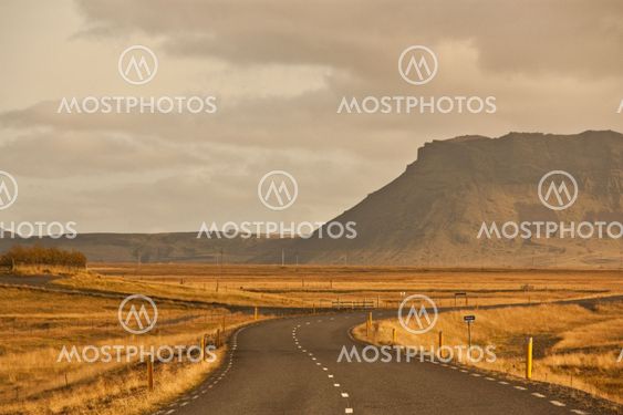 Endless road in Iceland