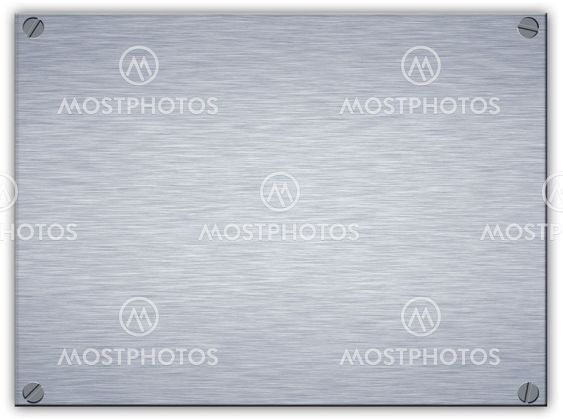 brushed steel metal plaque
