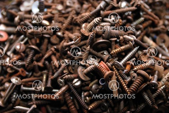 Set of screw and bolt heads