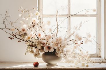 Floral arrangement with winter, autumn or early spring...