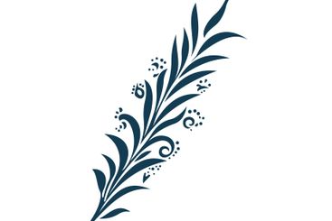 Beautiful Romantic Navy Blue Leaves Foliage Flower...