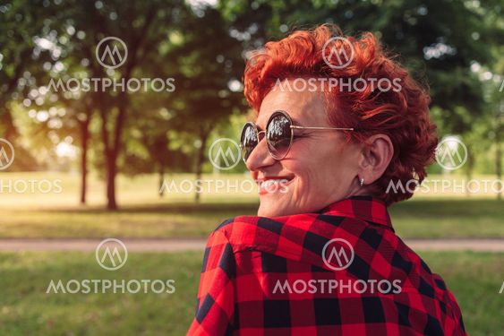 Mature woman smiling