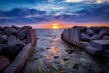 Utsikt från insläpp i Västra hamnen