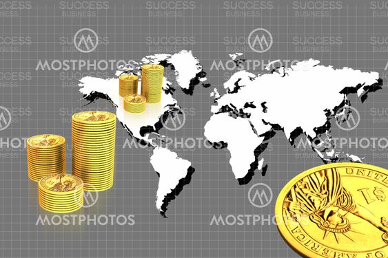 Coin og verden kort